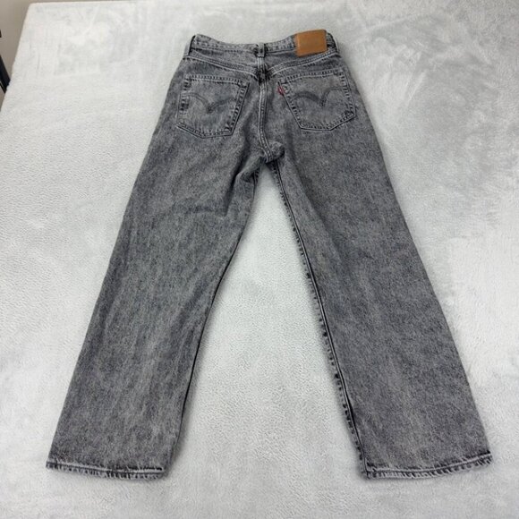Levi’s Ribcage Straight Joli Thorax Droit Grey Denim Jeans Women’s Size 27x25 US - Picture 1 of 13
